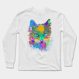 Multicolor Cat 688 Long Sleeve T-Shirt